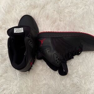 Air Jordan Black and Red High Tops